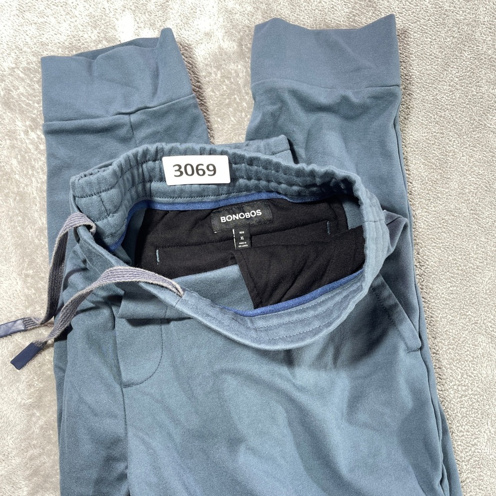 Bonobos Joggers Men XL Blue Regular Fit Drawstring Elastic Waist Sweatpants